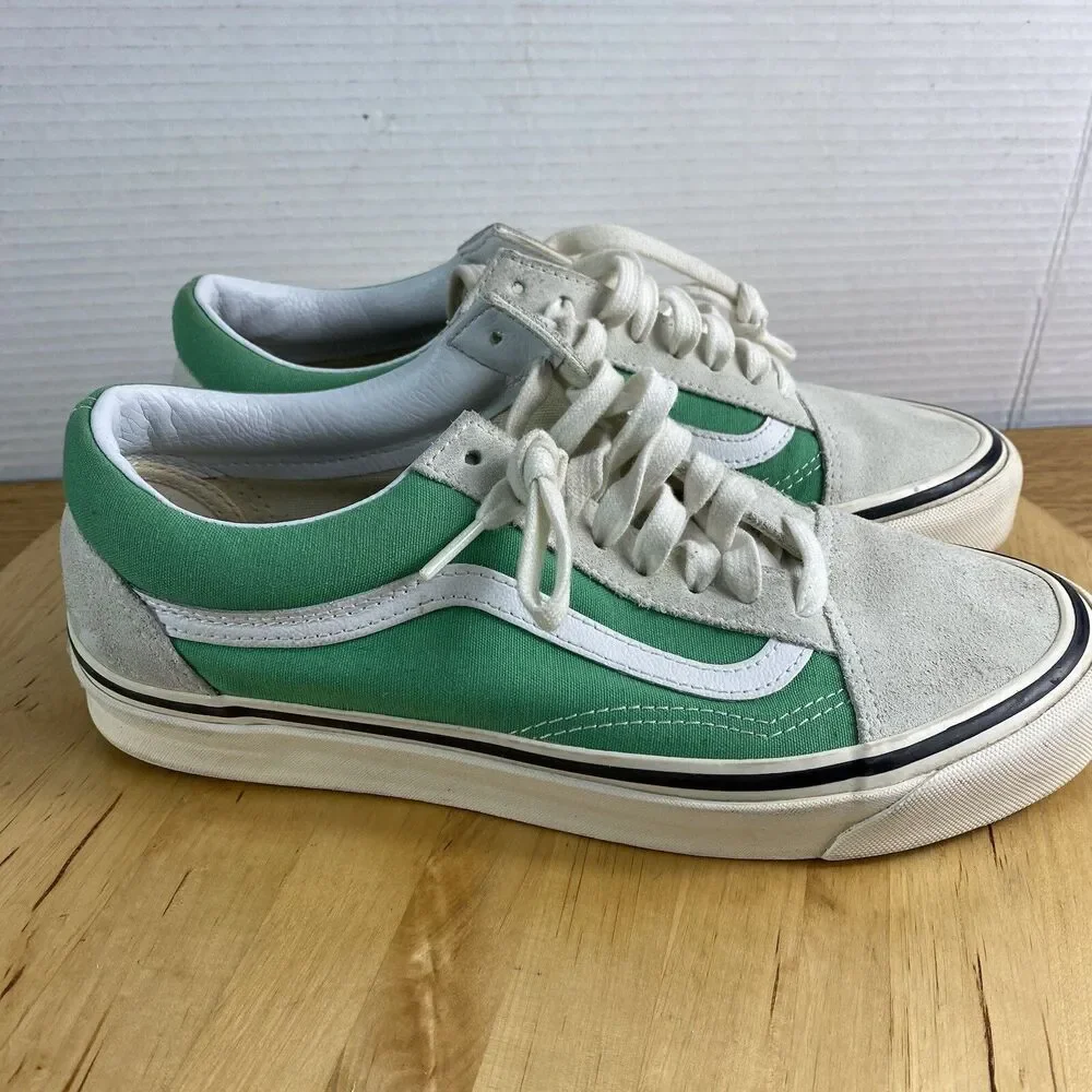 Van’s Old Skool DX Anaheim Factory White Green Men’s 8.5 Women’s 10